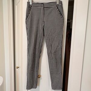 Zara Black and White Checkered Chinos